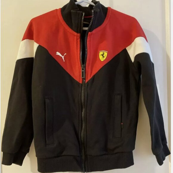 Boys Puma Ferrari Race MCS Sweat Jacket, US size XS, UK 5-6Years - Picture 1 of 5